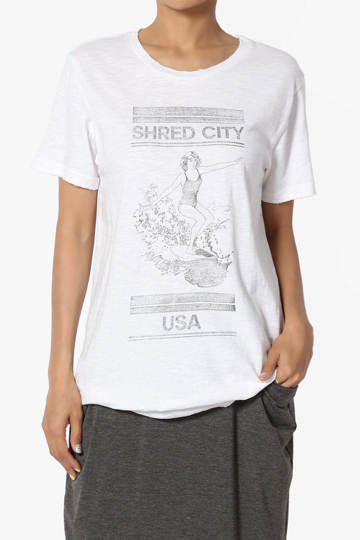 Korie Surf Print Short Sleeve Tee