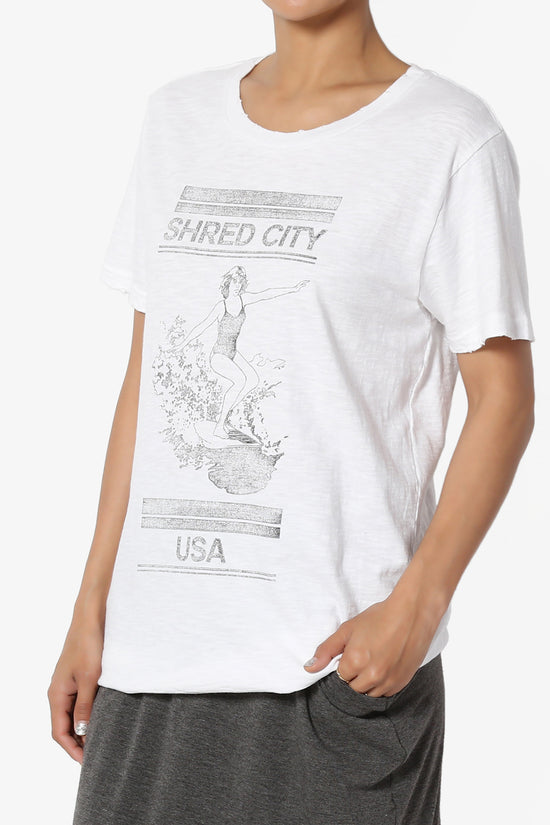 Korie Surf Print Short Sleeve Tee