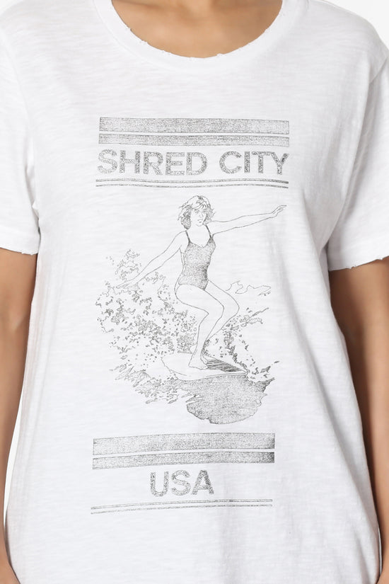 Korie Surf Print Short Sleeve Tee