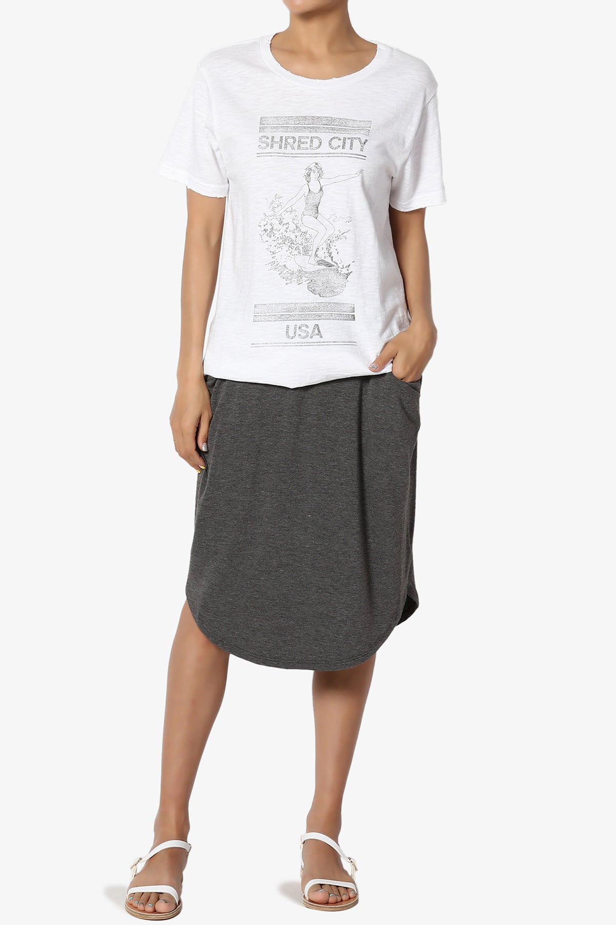 Korie Surf Print Short Sleeve Tee