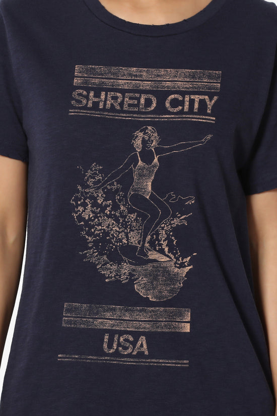 Korie Surf Print Short Sleeve Tee
