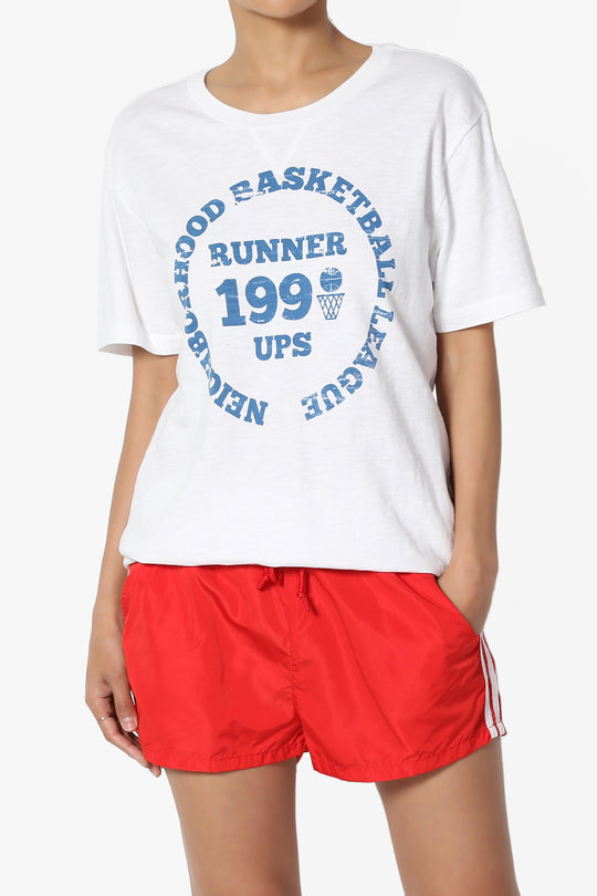 BASKETBALL Print Short Sleeve Tee