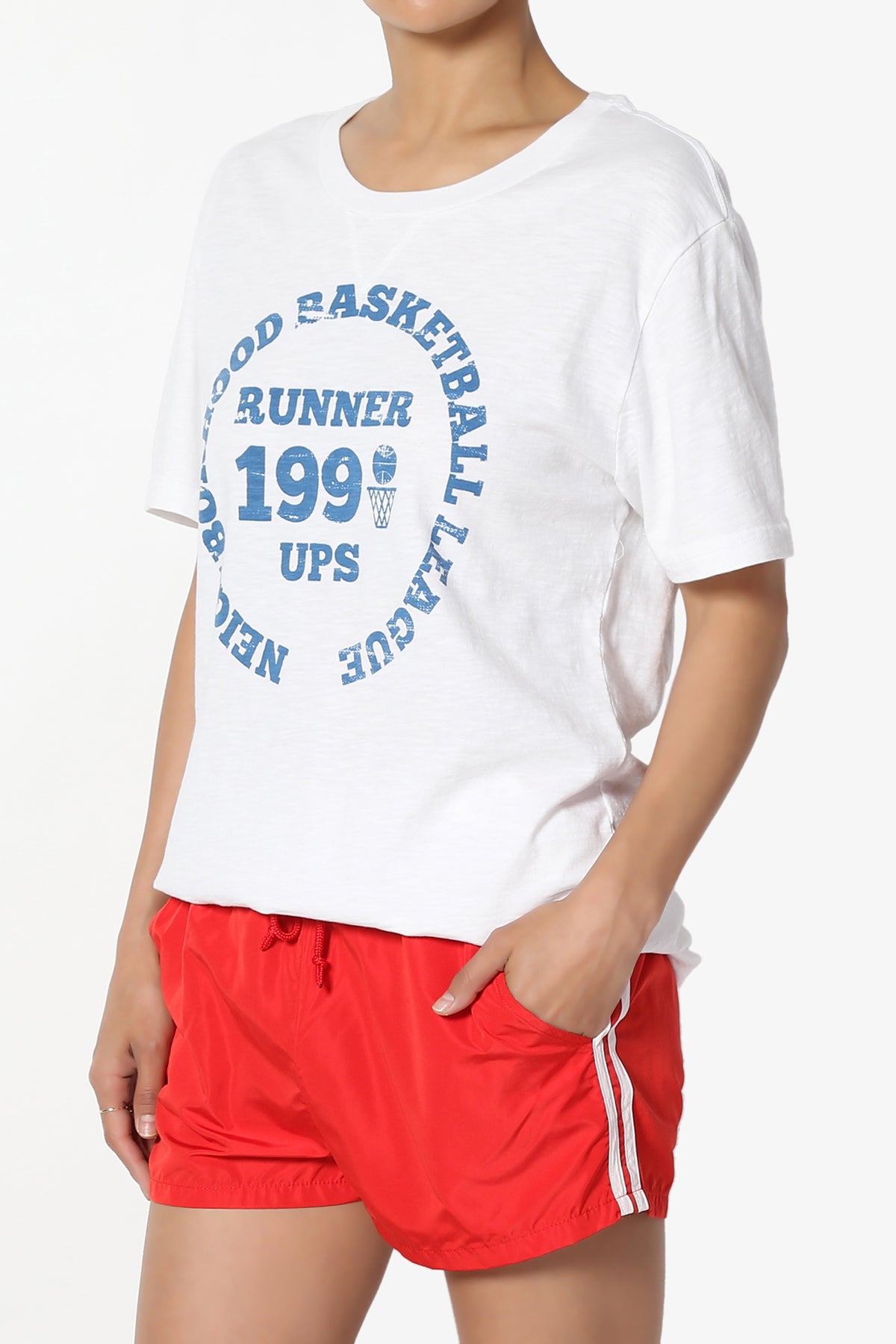 BASKETBALL Print Short Sleeve Tee