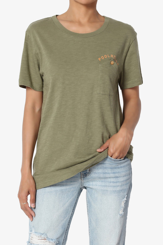 Lise Button Pocket Short Sleeve Tee