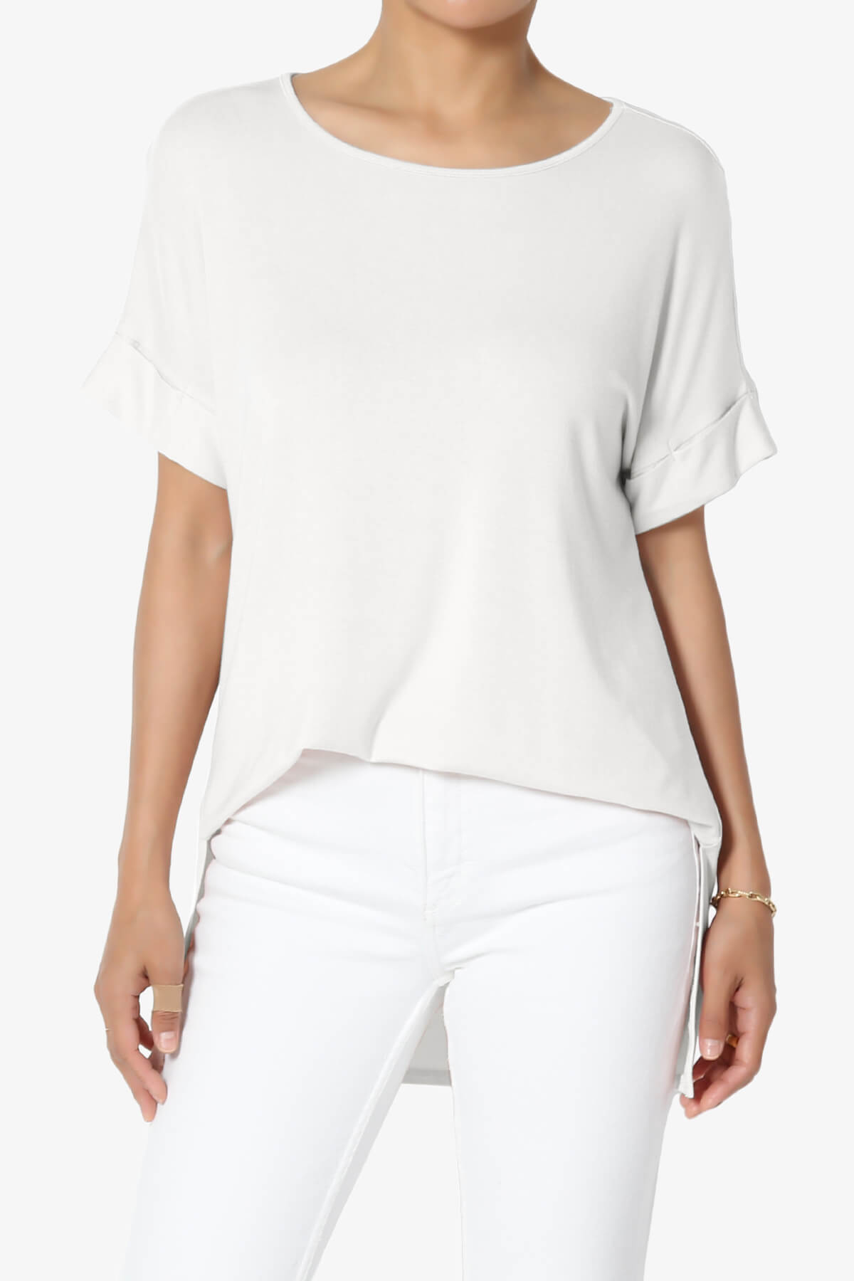 Poloma Modal Jersey Boat Neck Top BONE_1