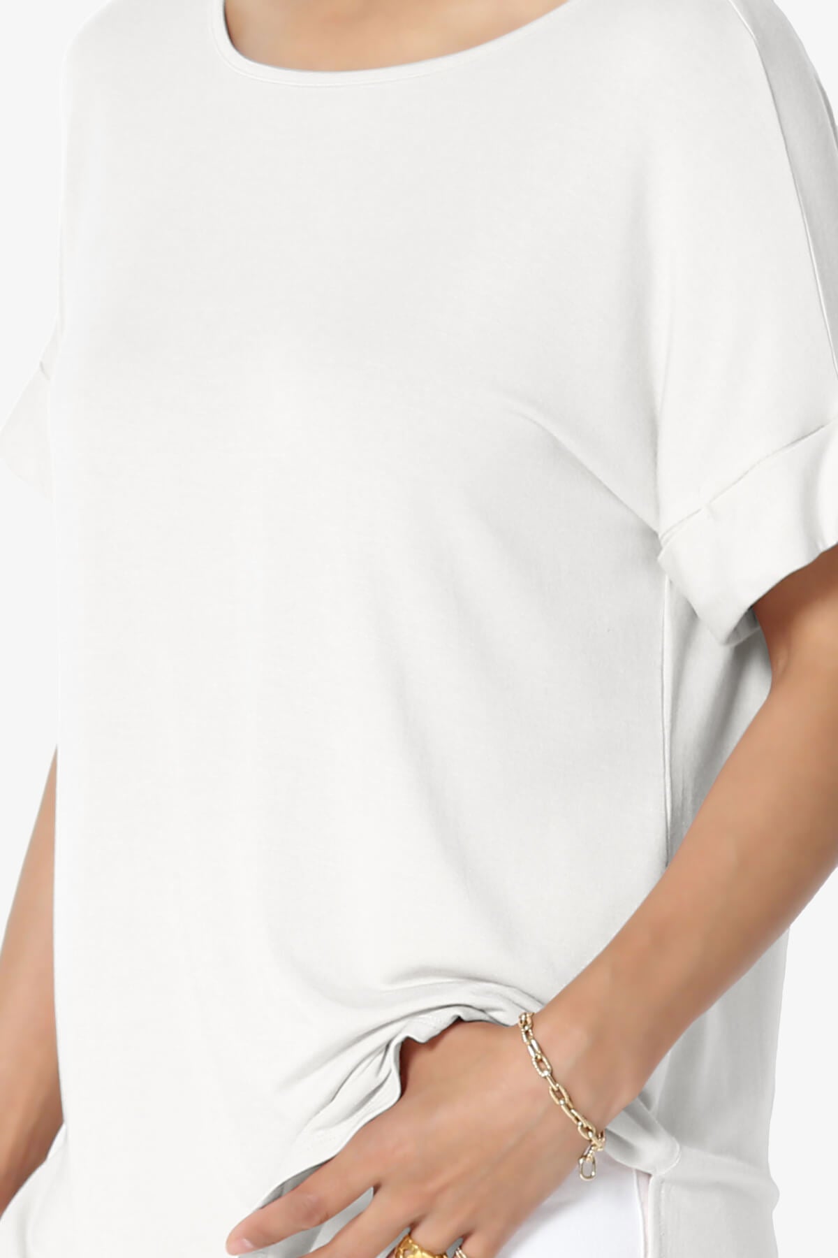 Poloma Modal Jersey Boat Neck Top BONE_5