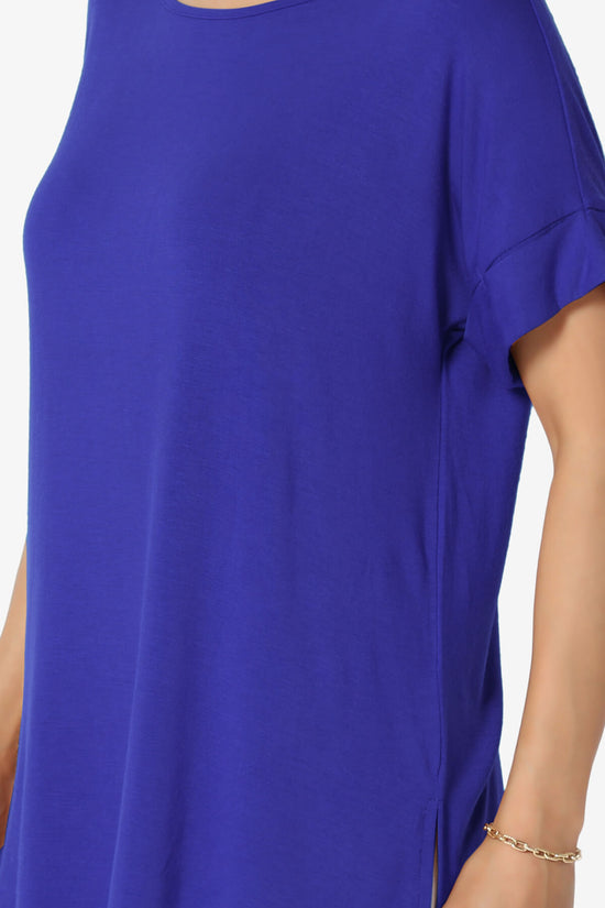 Poloma Modal Jersey Boat Neck Top BRIGHT BLUE_5