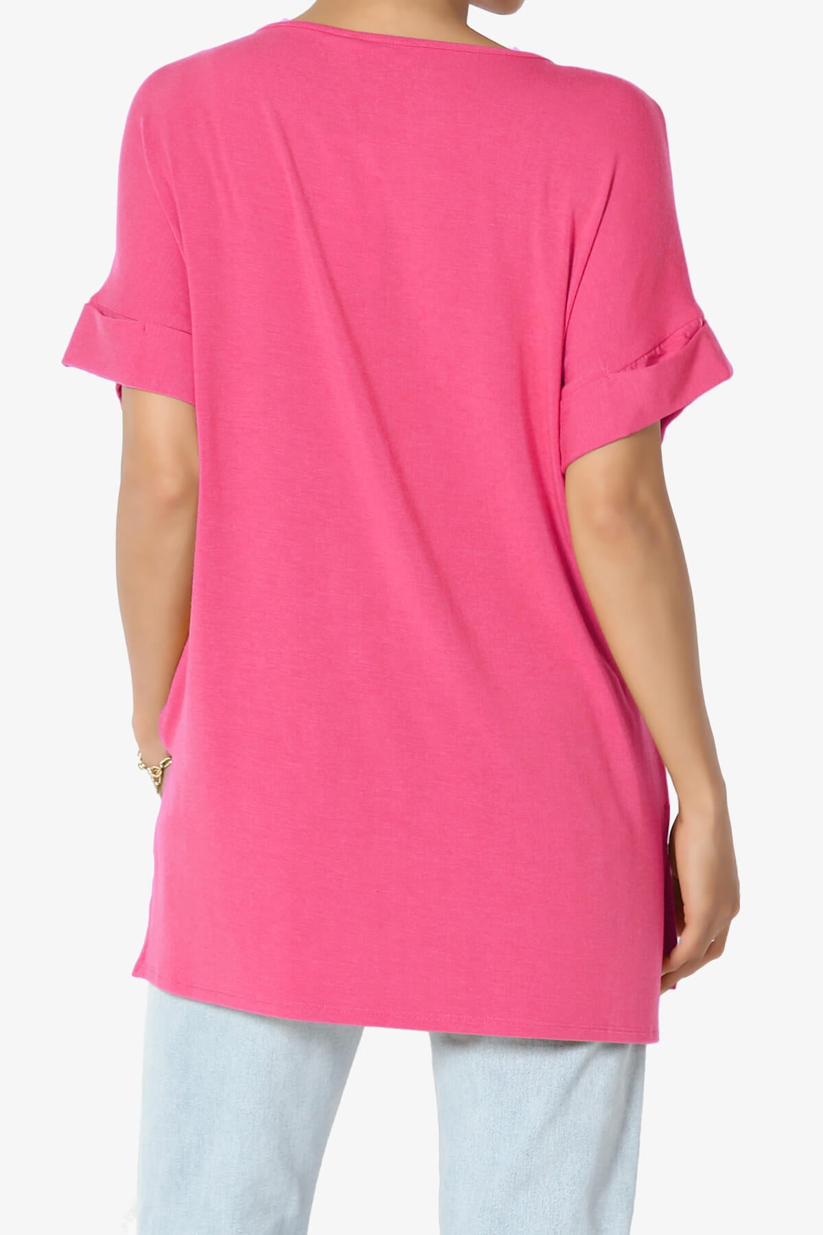Poloma Modal Jersey Boat Neck Top FUCHSIA_2