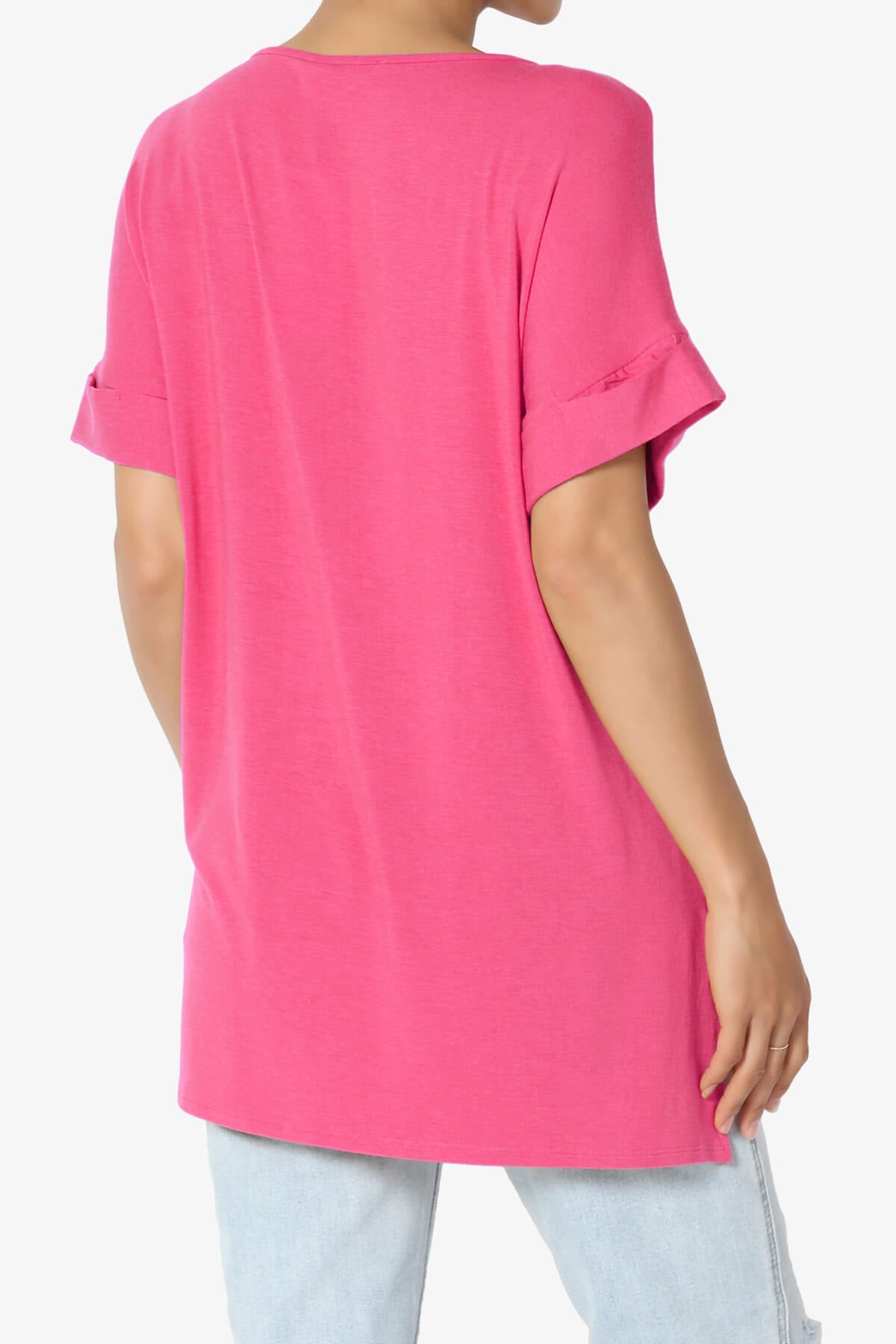 Poloma Modal Jersey Boat Neck Top FUCHSIA_4