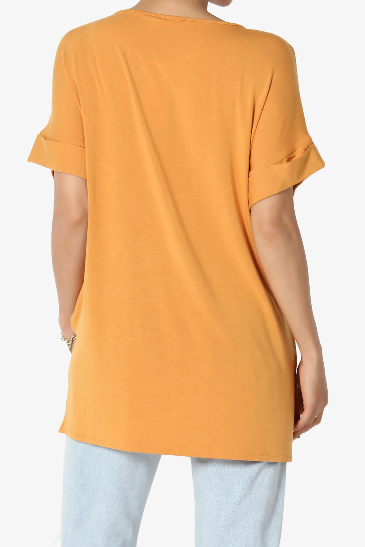 Poloma Modal Jersey Boat Neck Top GOLDEN MUSTARD_2