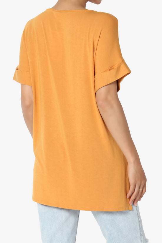 Poloma Modal Jersey Boat Neck Top GOLDEN MUSTARD_4