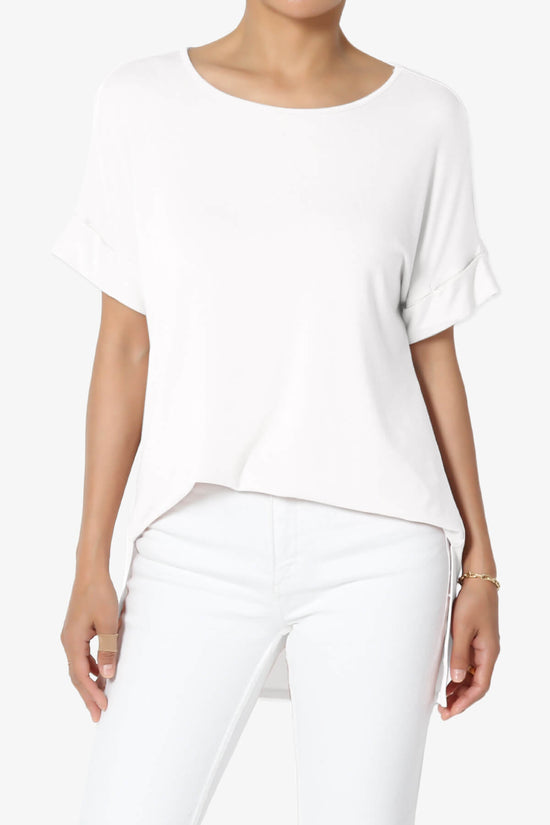 Poloma Modal Jersey Boat Neck Top IVORY_1