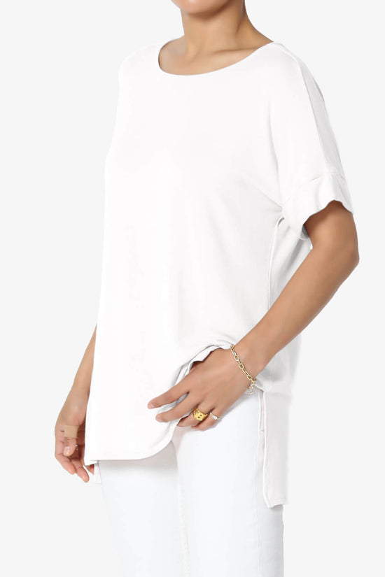 Poloma Modal Jersey Boat Neck Top IVORY_3