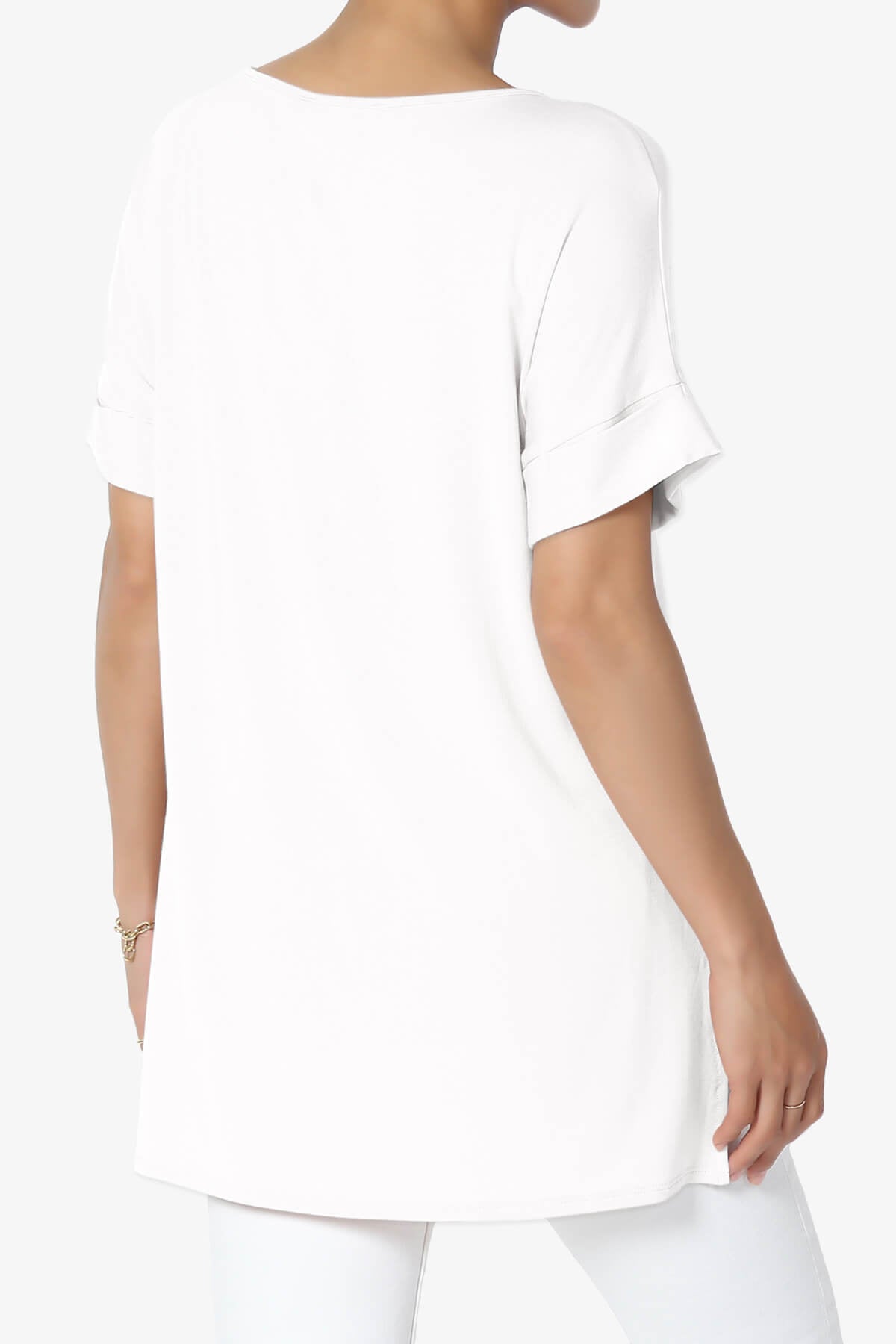 Poloma Modal Jersey Boat Neck Top IVORY_4
