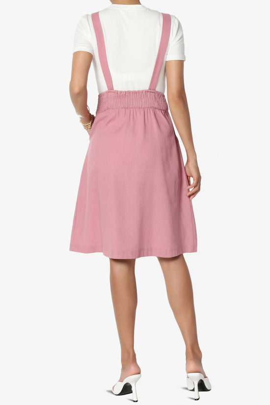Titus Linen Suspender A-Line Skirt