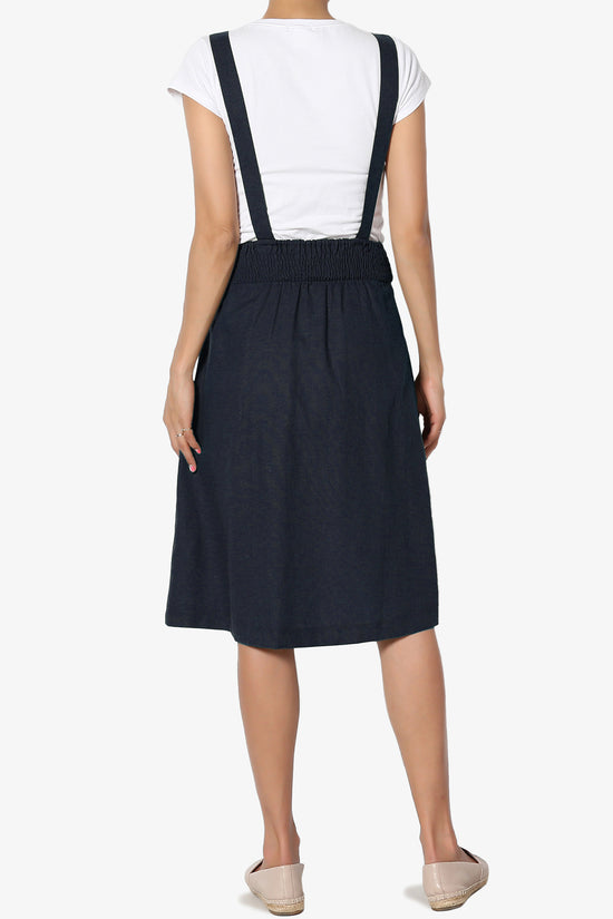 Titus Linen Suspender A-Line Skirt