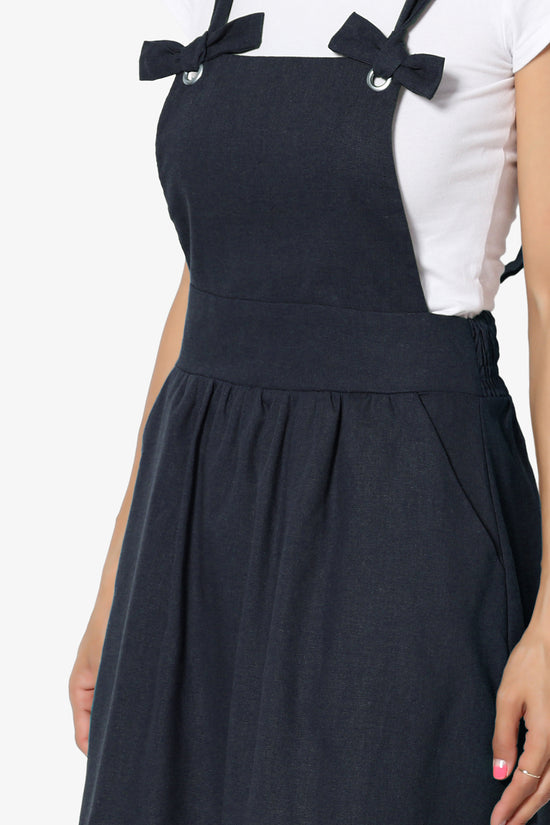 Titus Linen Suspender A-Line Skirt