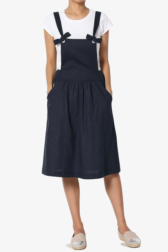 Titus Linen Suspender A-Line Skirt