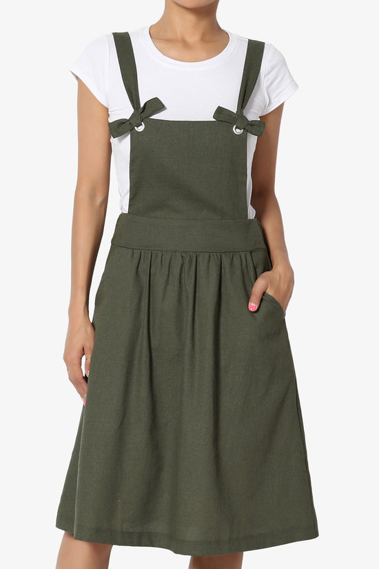 Titus Linen Suspender A-Line Skirt
