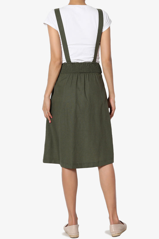 Titus Linen Suspender A-Line Skirt