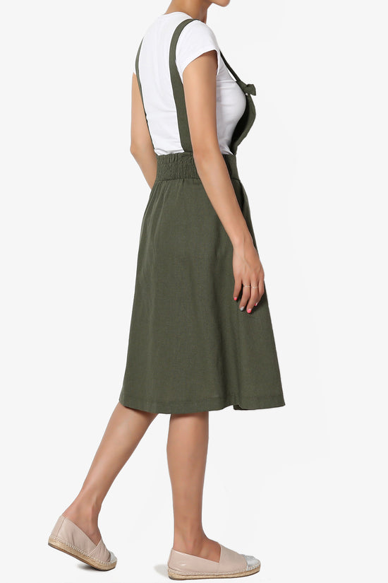 Titus Linen Suspender A-Line Skirt