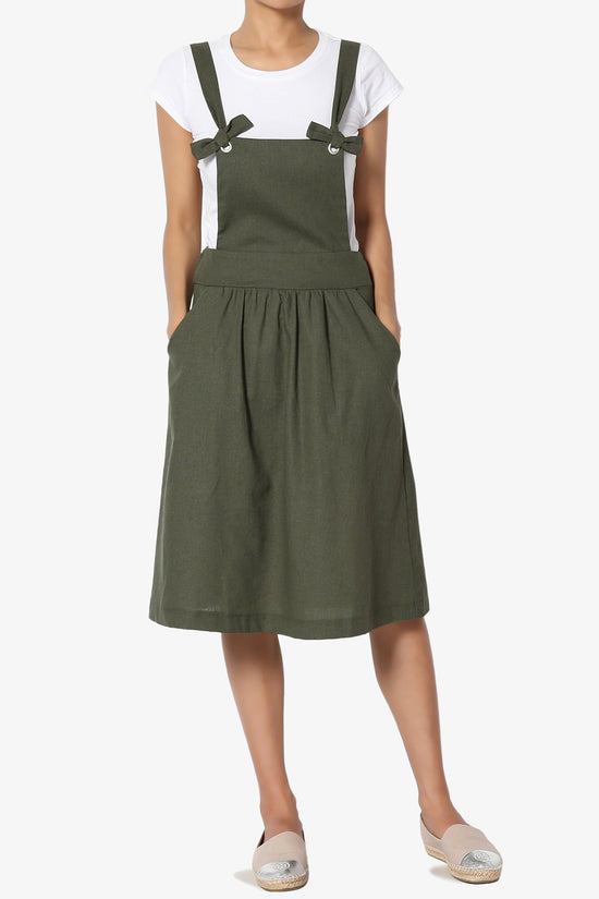 Titus Linen Suspender A-Line Skirt