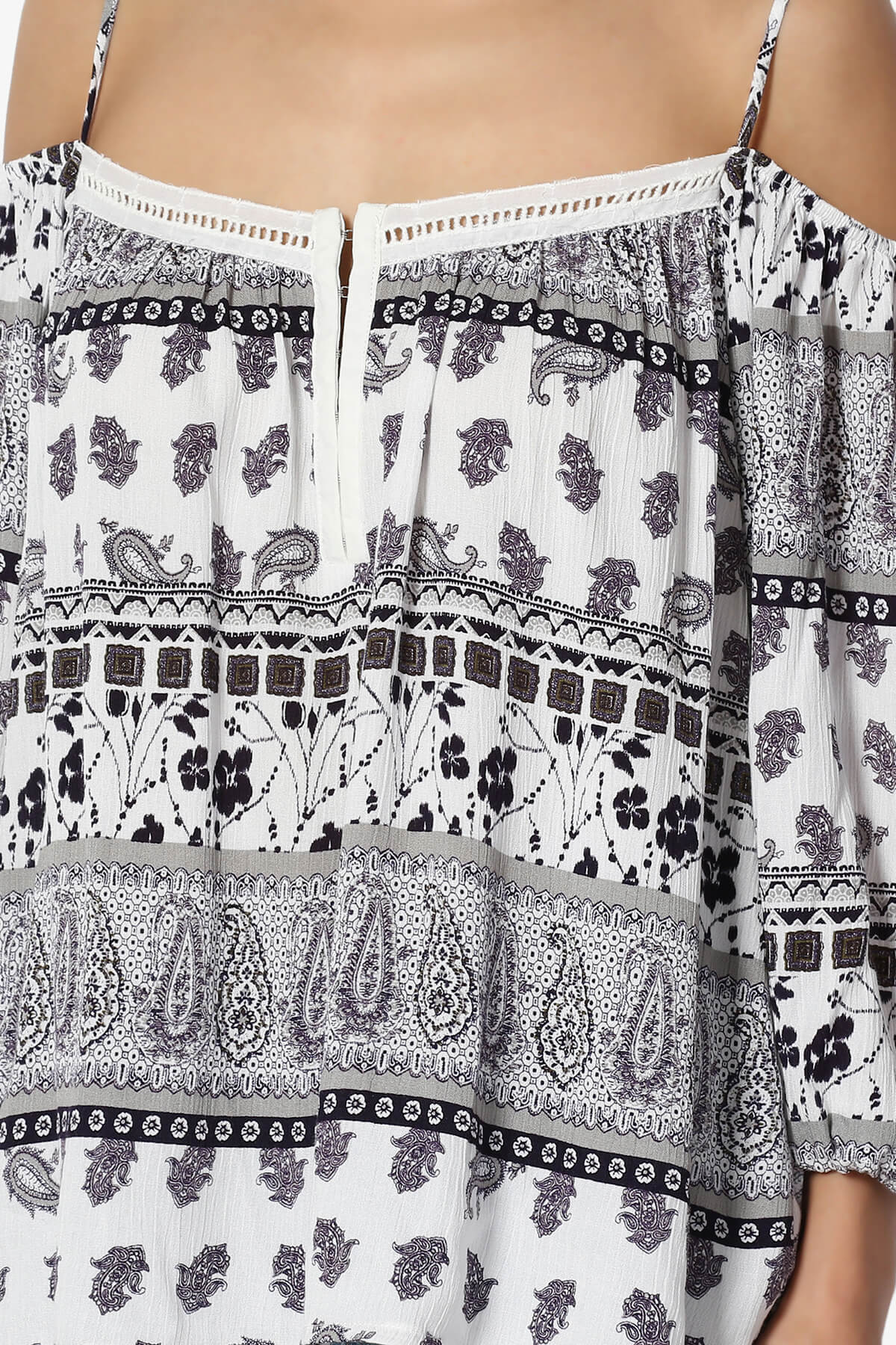 Scamp Paisley Cold Shoulder Top IVORY_5