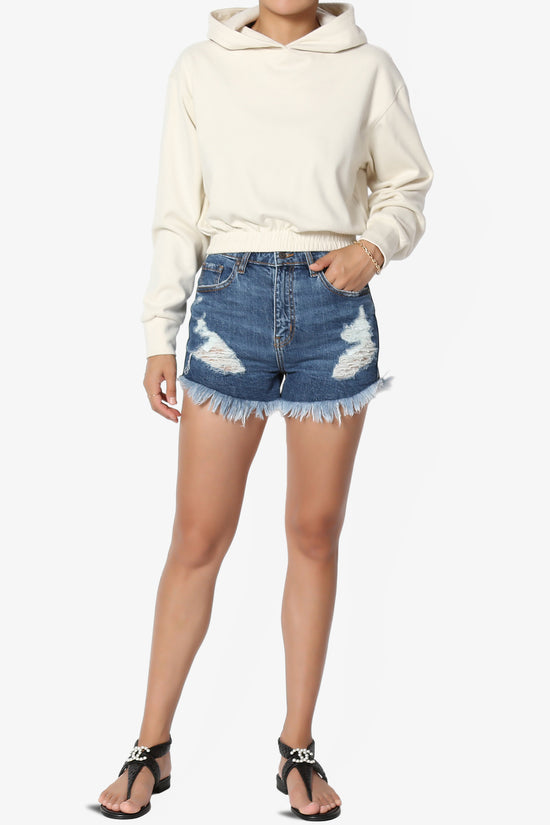 Brenna Brushed Terry Cropped Hoodie