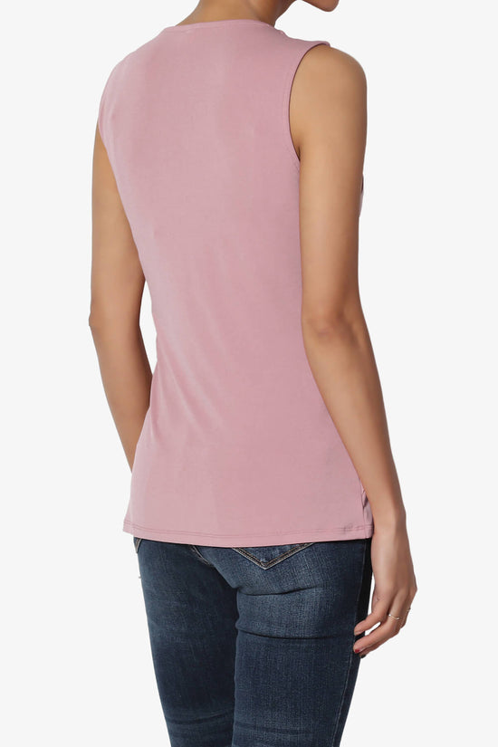 Qutie Knot Front Tank Top LIGHT ROSE_4
