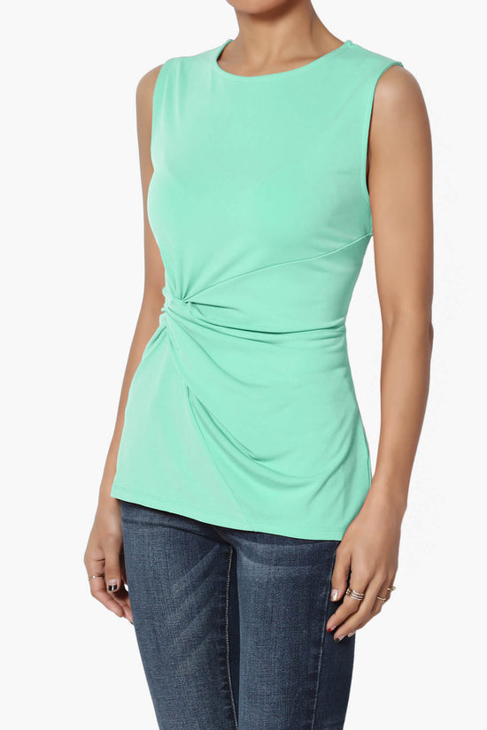 Qutie Knot Front Tank Top MINT_3