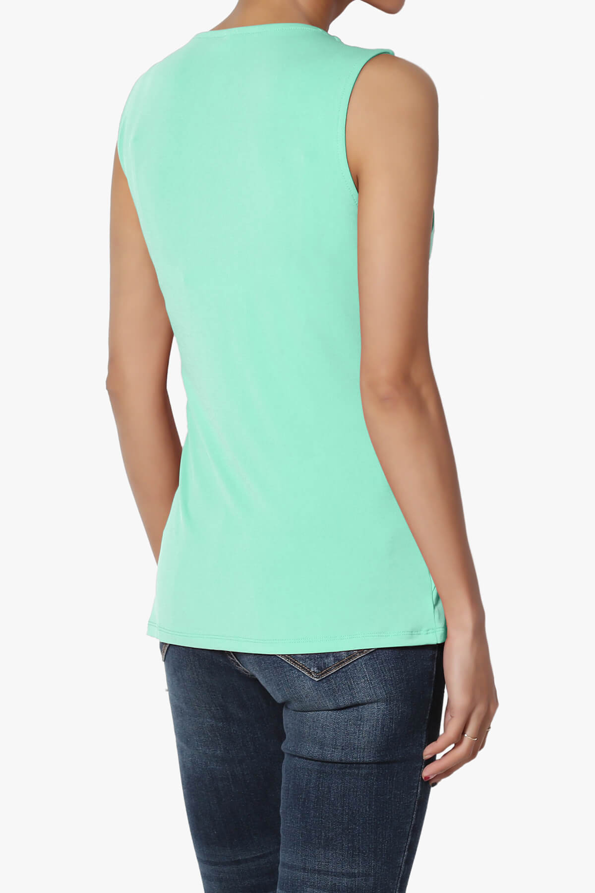 Qutie Knot Front Tank Top MINT_4