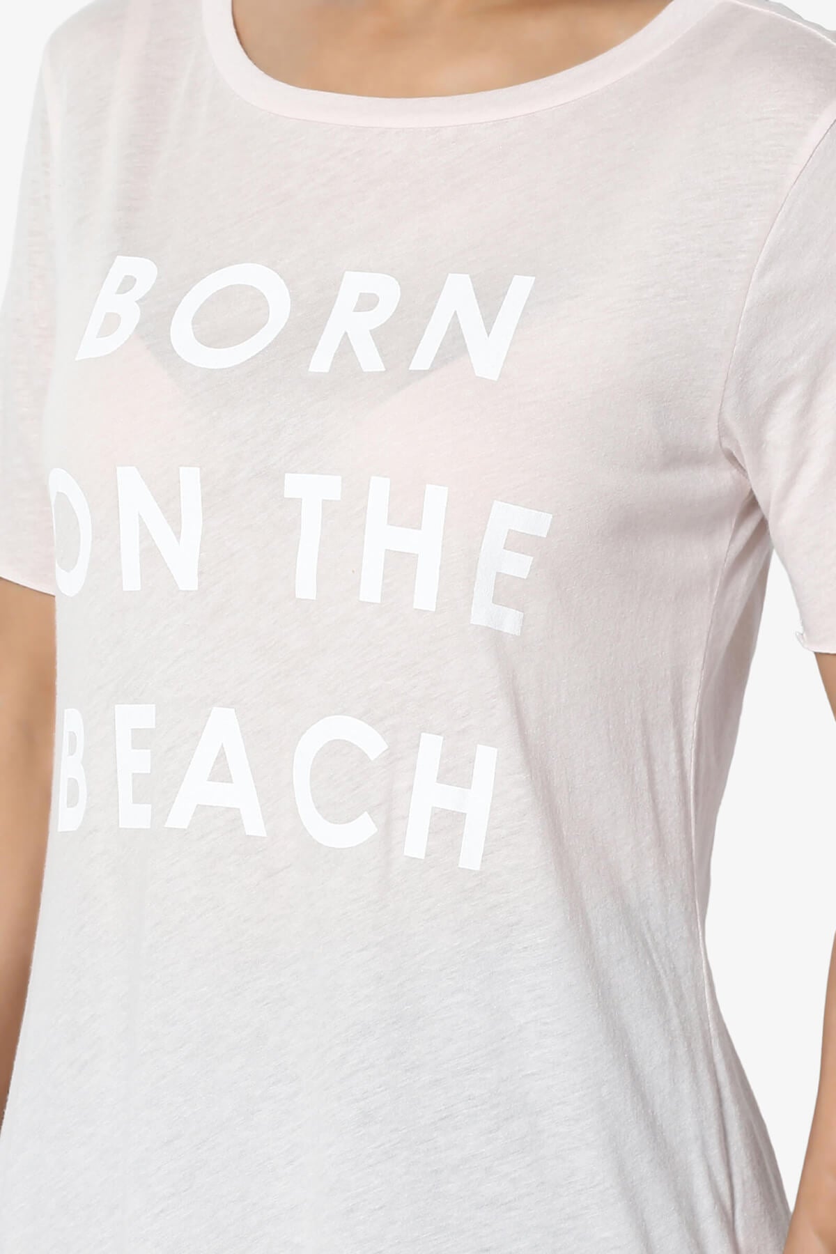Born On The Beach Short Sleeve Tee LIGHT PINK_5