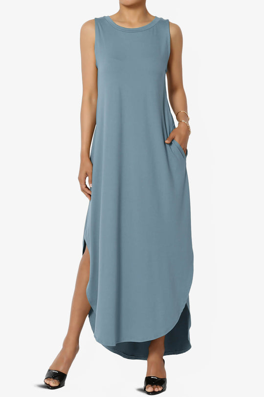 Rozlyn Sleeveless Slit Maxi Dress PLUS