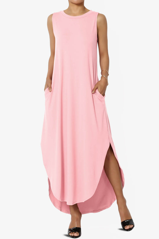 Rozlyn Sleeveless Slit Maxi Dress DUSTY PINK_1