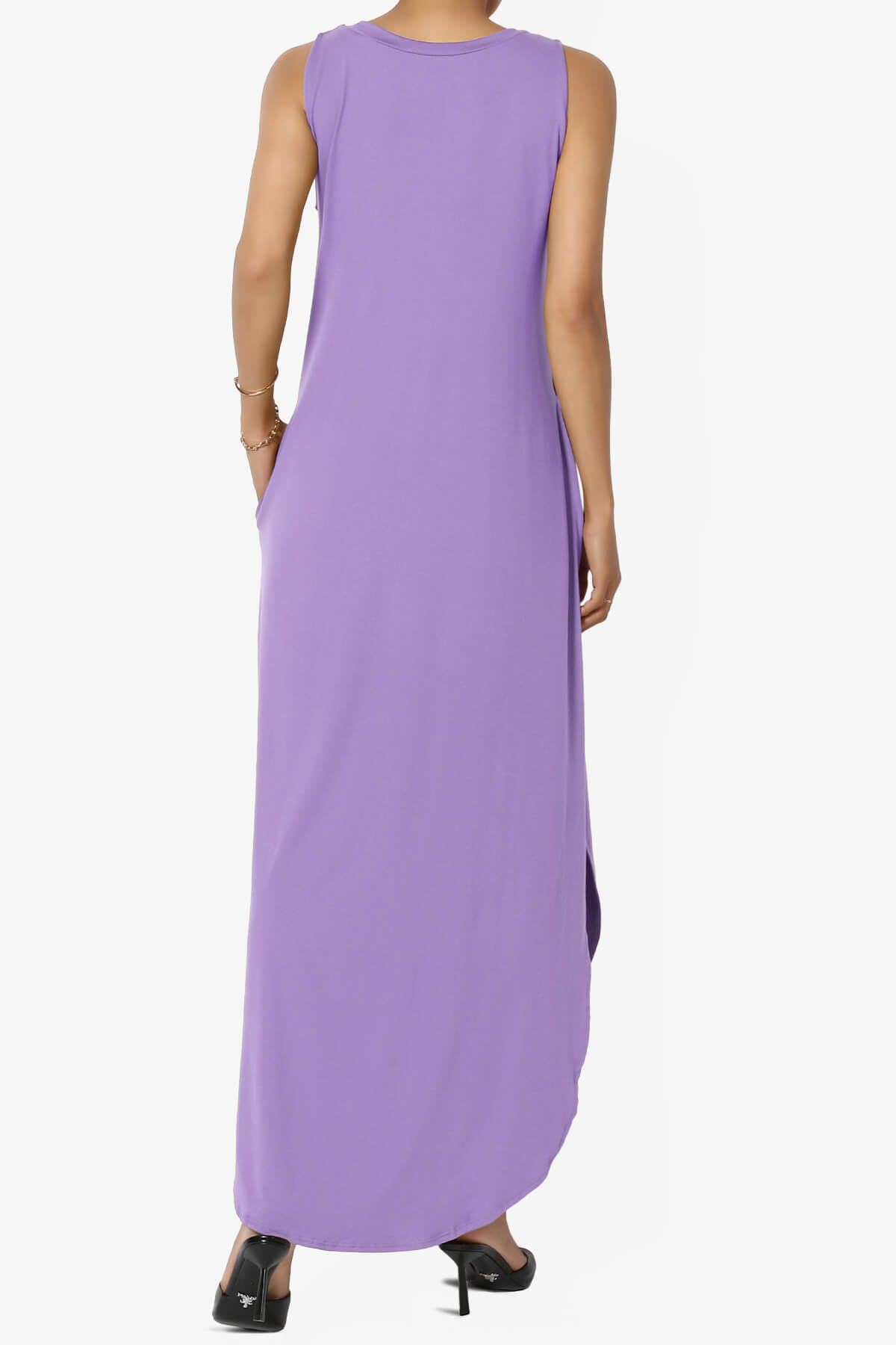 Rozlyn Sleeveless Slit Maxi Dress LAVENDER_2