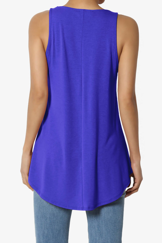Santo Scoop Neck Loose Fit Tank Top BRIGHT BLUE_2