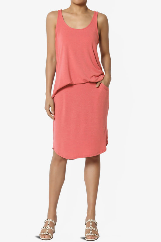 Santo Scoop Neck Loose Fit Tank Top CORAL_6