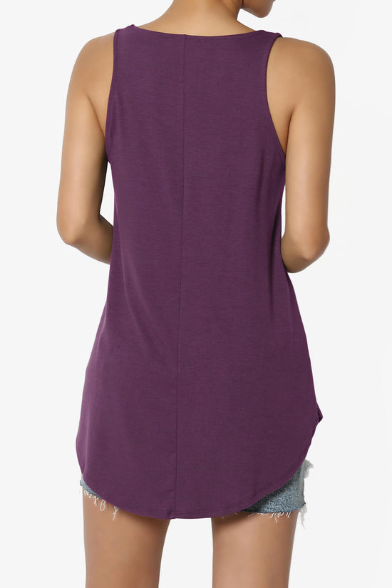 Santo Scoop Neck Loose Fit Tank Top DUSTY PLUM_2