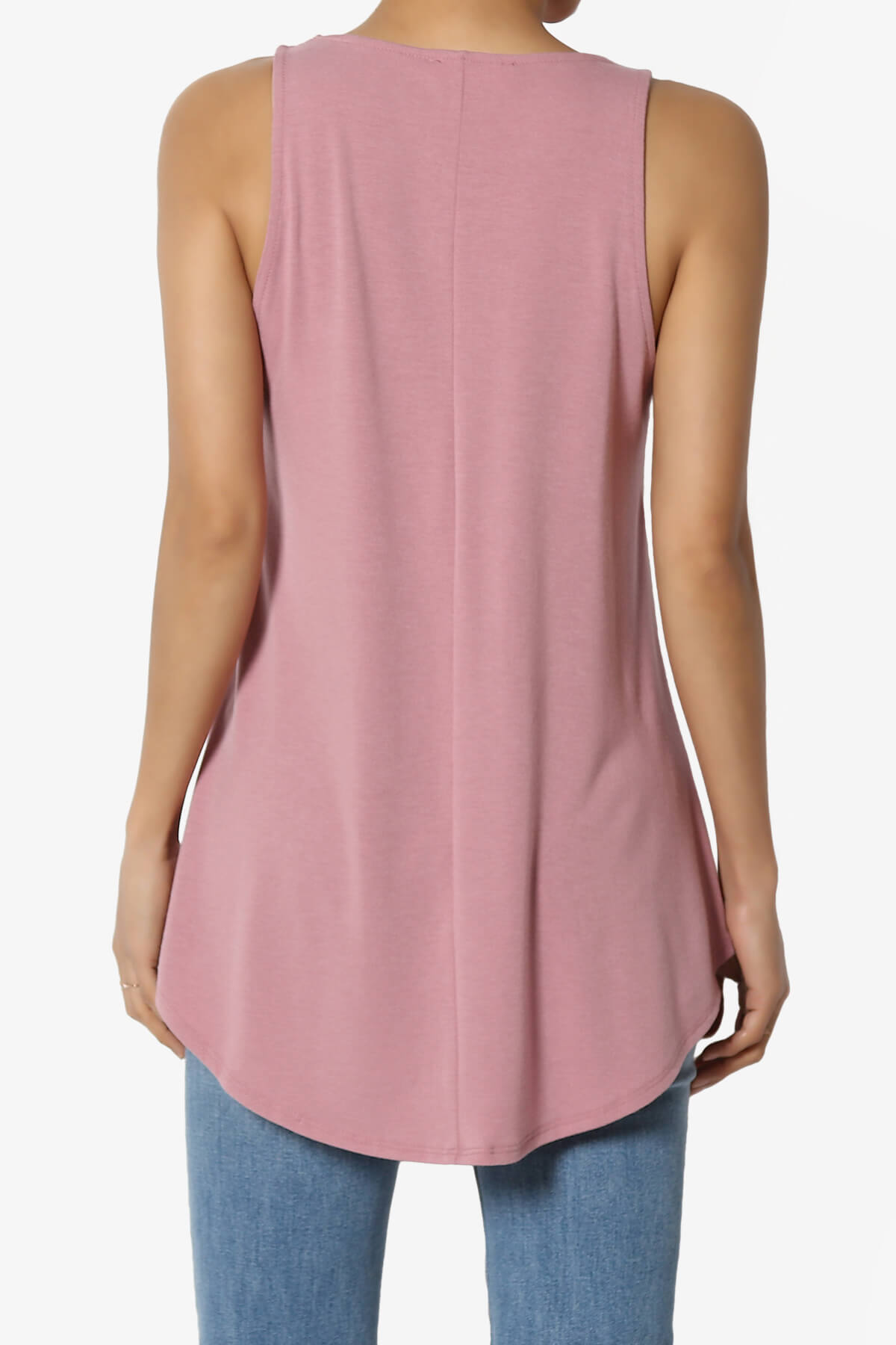 Santo Scoop Neck Loose Fit Tank Top LIGHT ROSE_2