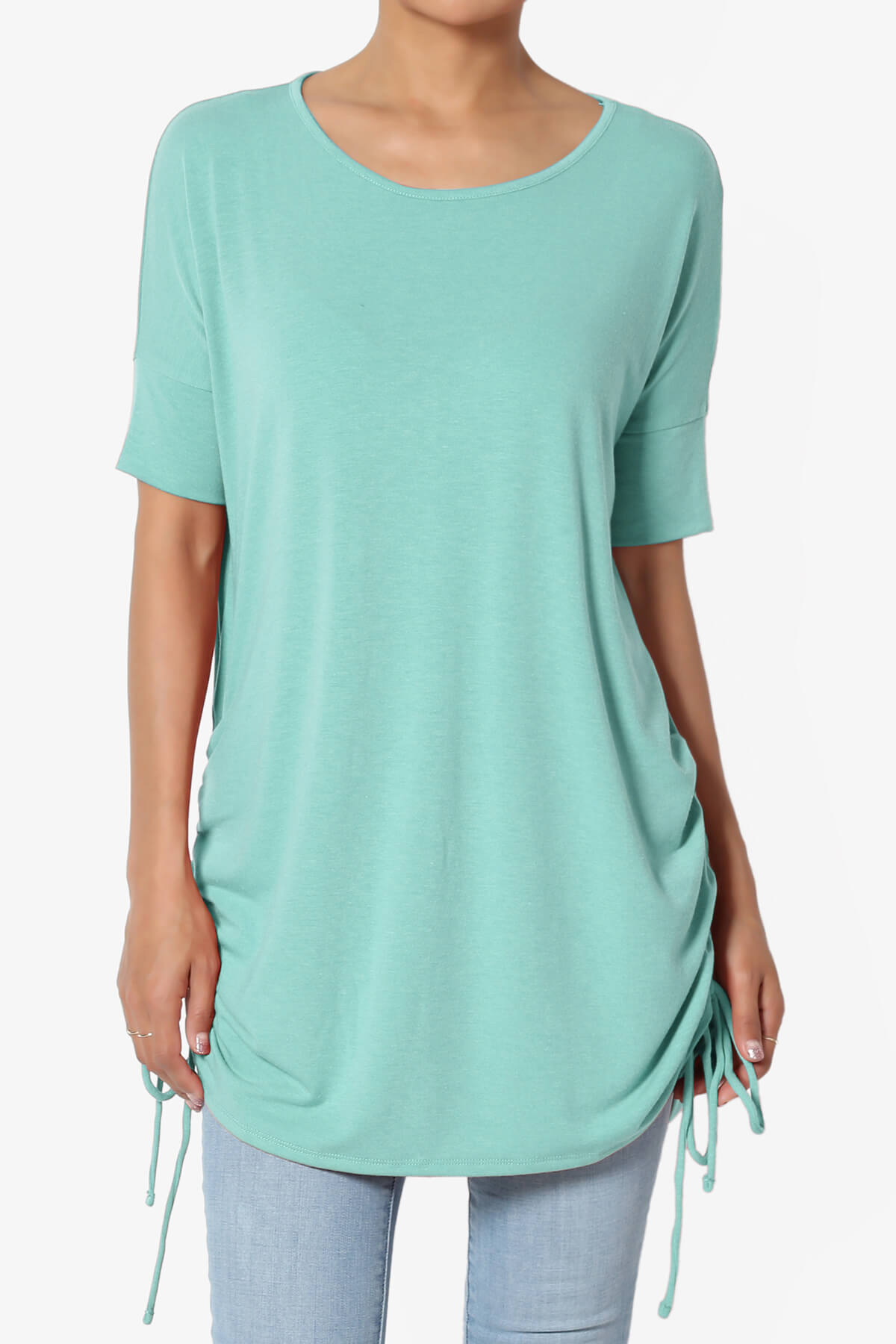 Selenna Jersey Ruched Top ASH MINT_1