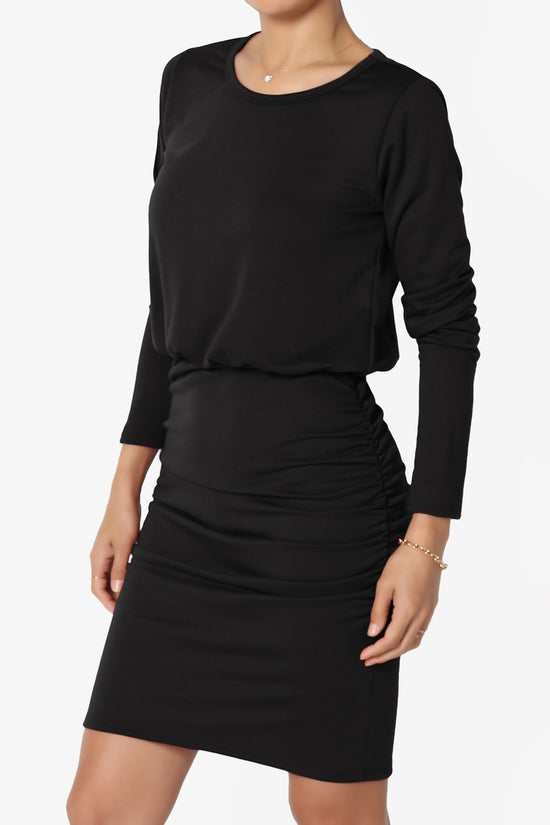 Prowl Ruched Long Sleeve T-Shirt Dress