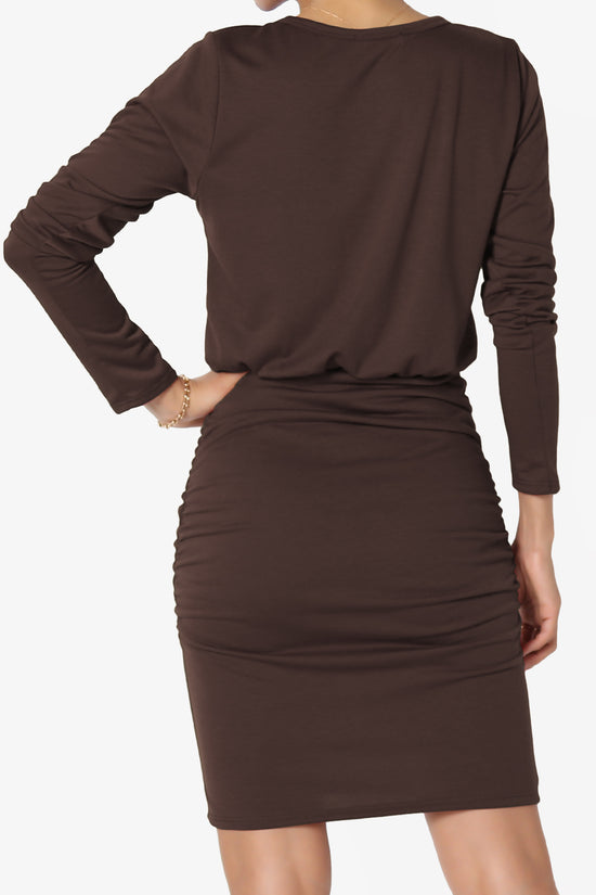 Prowl Ruched Long Sleeve T-Shirt Dress