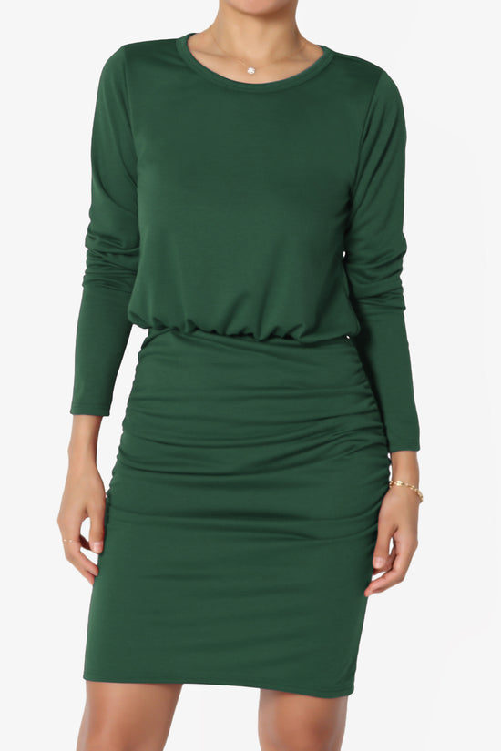 Prowl Ruched Long Sleeve T-Shirt Dress