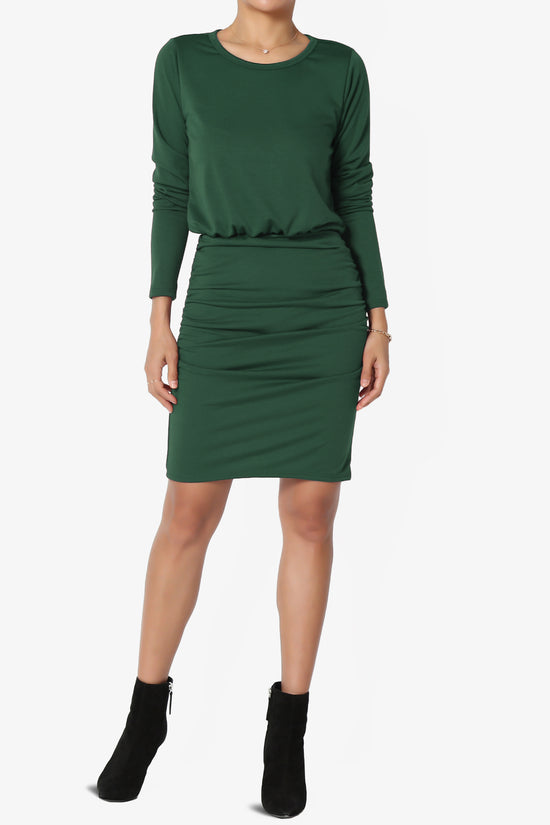 Prowl Ruched Long Sleeve T-Shirt Dress