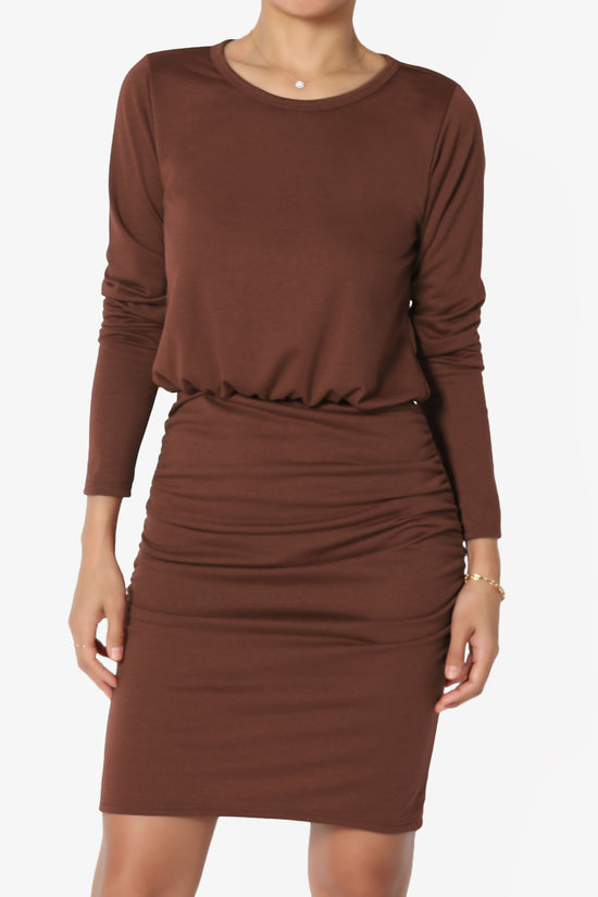 Prowl Ruched Long Sleeve T-Shirt Dress