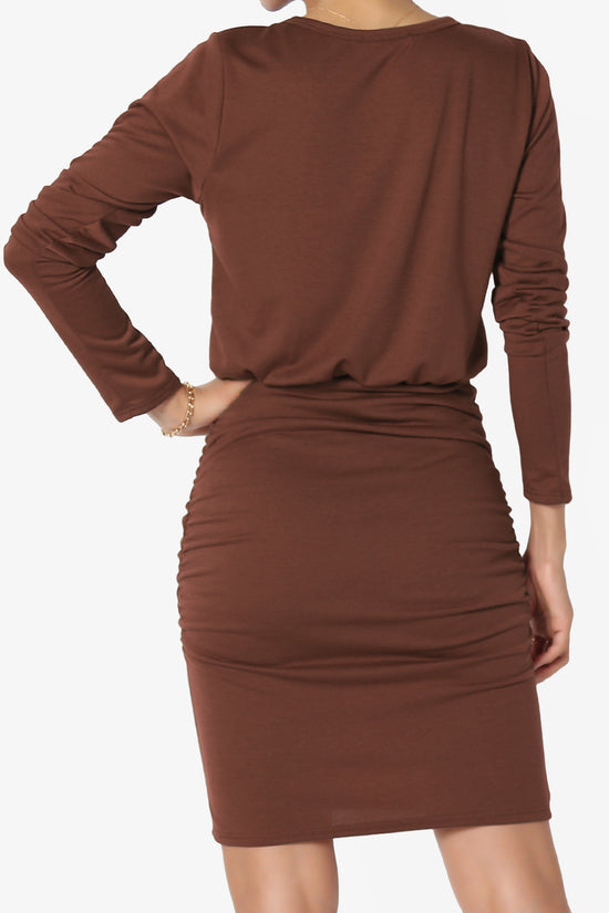 Prowl Ruched Long Sleeve T-Shirt Dress