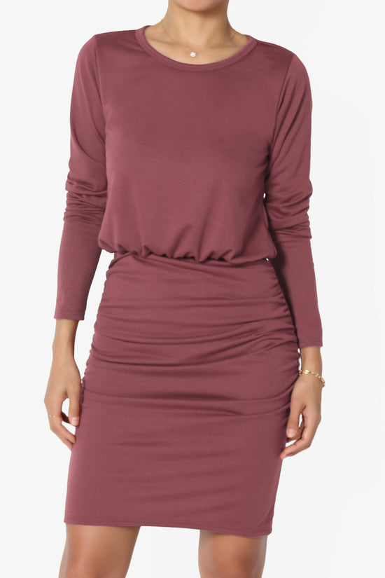 Prowl Ruched Long Sleeve T-Shirt Dress