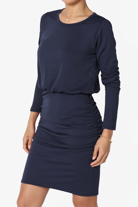 Prowl Ruched Long Sleeve T-Shirt Dress