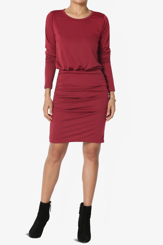 Prowl Ruched Long Sleeve T-Shirt Dress