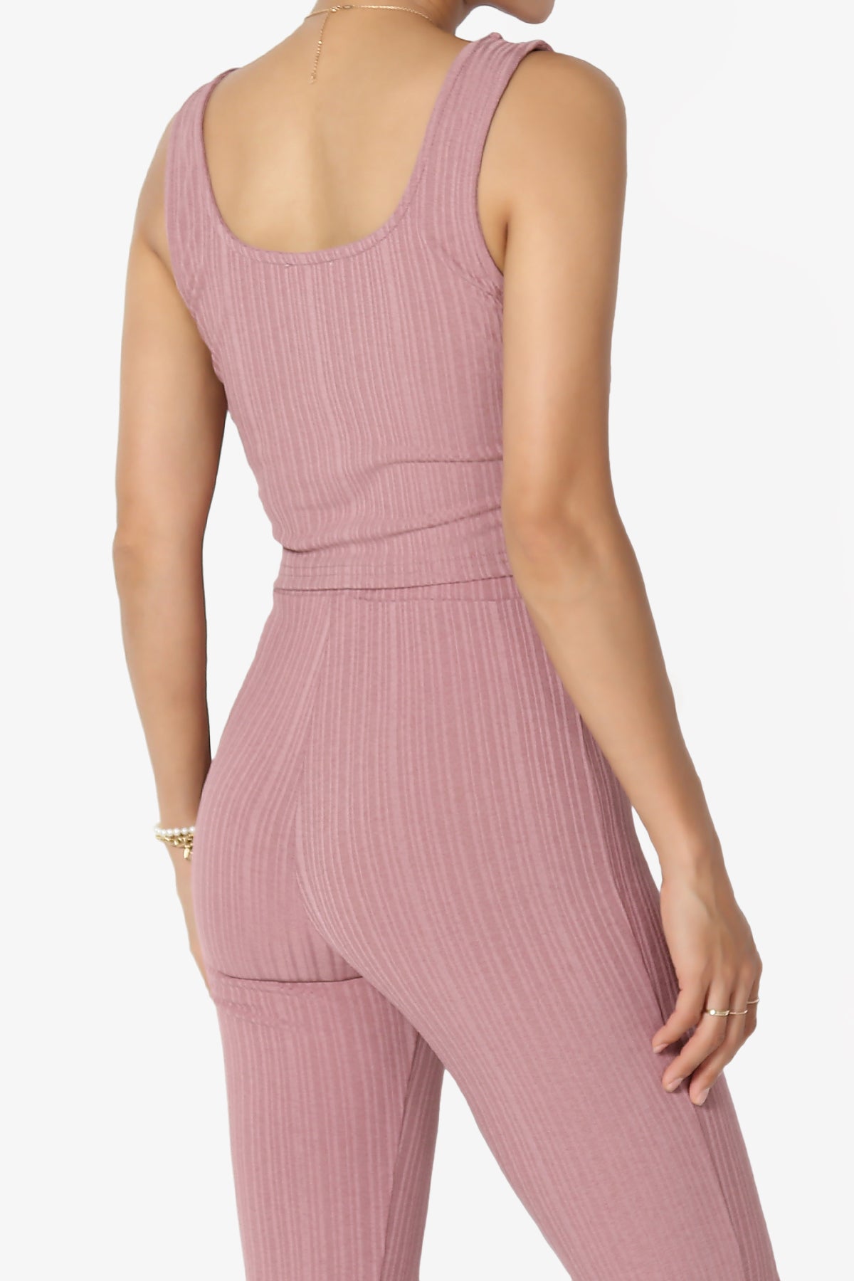 Lotto Square Neck Rib Crop Tank Top